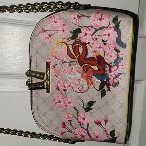 Steve Madden Dragon/Cherry Blossom  Dome Crossbody Bag Handbag.